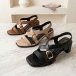 Sandale Demi Talon Carré