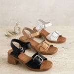 Sandale Talon Carré Cuir