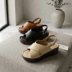 Sandale Compensé Cuir