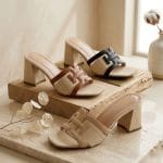 Sabot Estivale Tissu et Cuir
