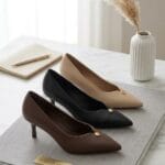 Escarpin en cuir tendance 782-318-2